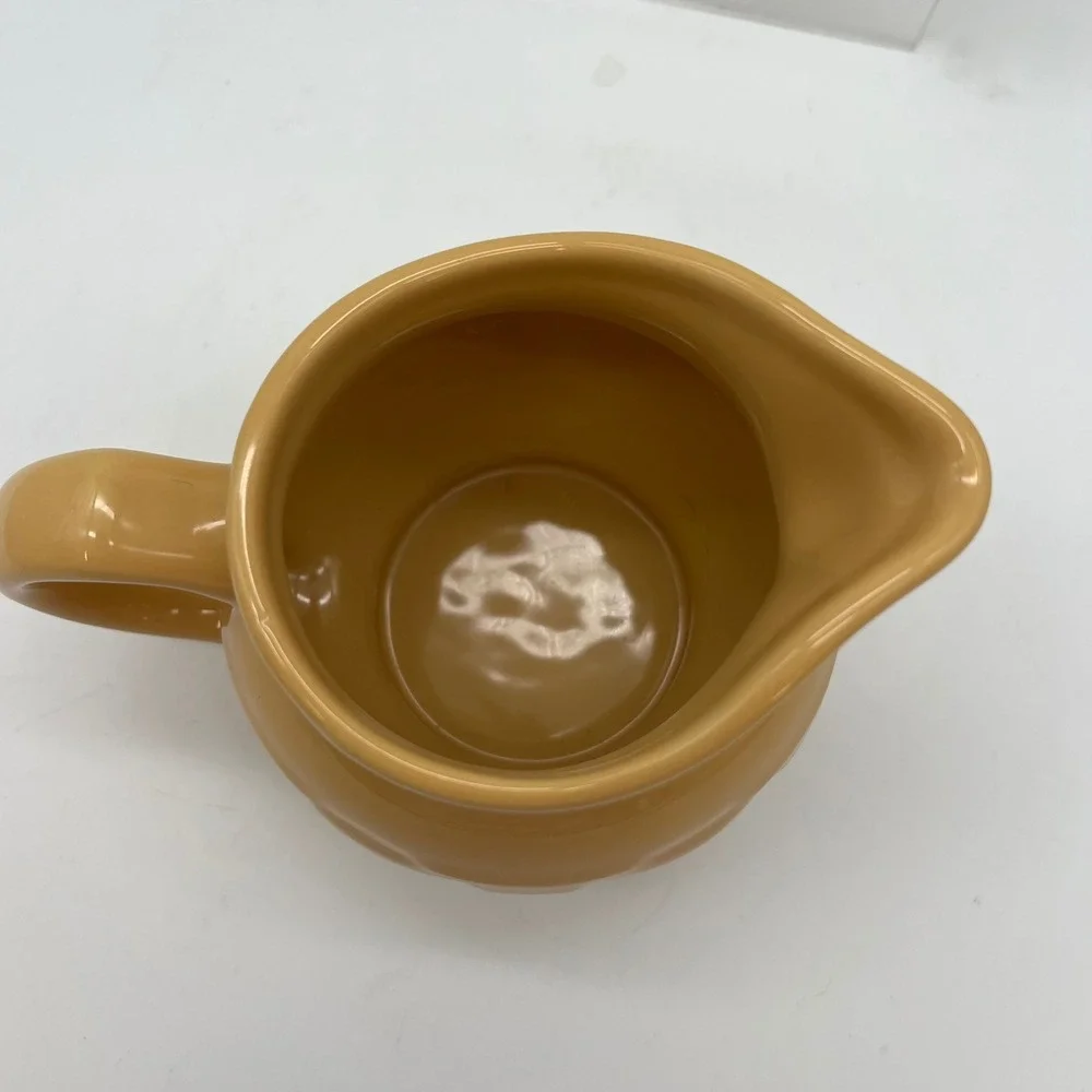 Longaberger Creamer and Sugar Bowl Set Butternut Yellow Woven Traditions VTG Y2K